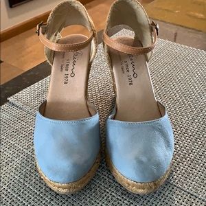 Gaimo OBi  Suede Wedge Espadrilles Size 7.5